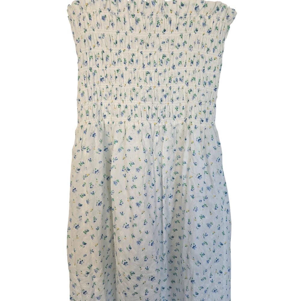 Rails Faith Bluebell Floral Eyelet Smocked Midi Dress NWT Size: L - Picture 7 of 7